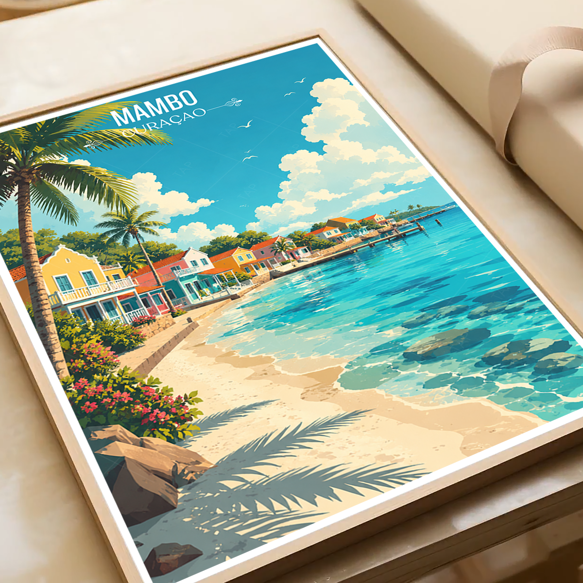 Mambo - Curaçao -  Travel Wall Art Deco Poster Print
