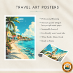 Mambo - Curaçao -  Travel Wall Art Deco Poster Print