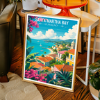 Santa Martha Bay - Curaçao -  Travel Wall Art Deco Poster Print