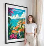 Santa Martha Bay - Curaçao -  Travel Wall Art Deco Poster Print