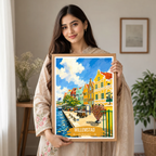 Willemstad - Curaçao -  Travel Wall Art Deco Poster Print