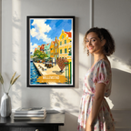 Willemstad - Curaçao -  Travel Wall Art Deco Poster Print