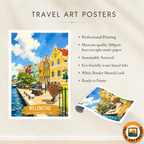 Willemstad - Curaçao -  Travel Wall Art Deco Poster Print