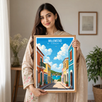 Willemstad - Curaçao -  Travel Wall Art Deco Poster Print