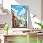 Willemstad - Curaçao -  Travel Wall Art Deco Poster Print
