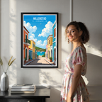 Willemstad - Curaçao -  Travel Wall Art Deco Poster Print