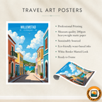 Willemstad - Curaçao -  Travel Wall Art Deco Poster Print