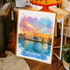 Willemstad - Curaçao -  Travel Wall Art Deco Poster Print