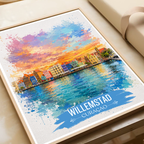 Willemstad - Curaçao -  Travel Wall Art Deco Poster Print