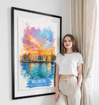 Willemstad - Curaçao -  Travel Wall Art Deco Poster Print