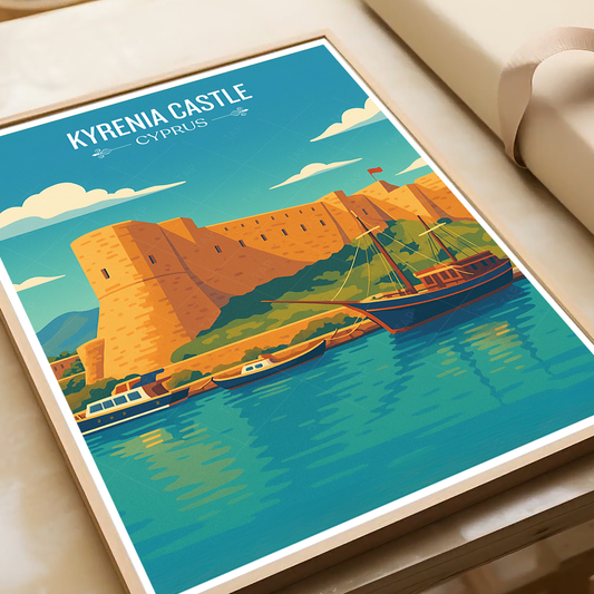 Kyrenia Castle - Cyprus - Travel Wall Art Print - Art Print - Travel Art Poster