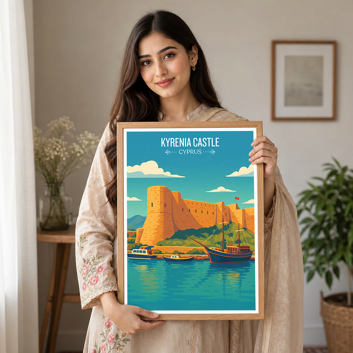 Kyrenia Castle - Cyprus - Travel Wall Art Print - Art Print - Travel Art Poster