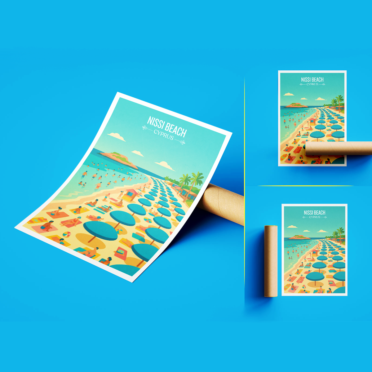 Nissi Beach - Cyprus - Travel Wall Art Print - Art Print - Travel Art Poster