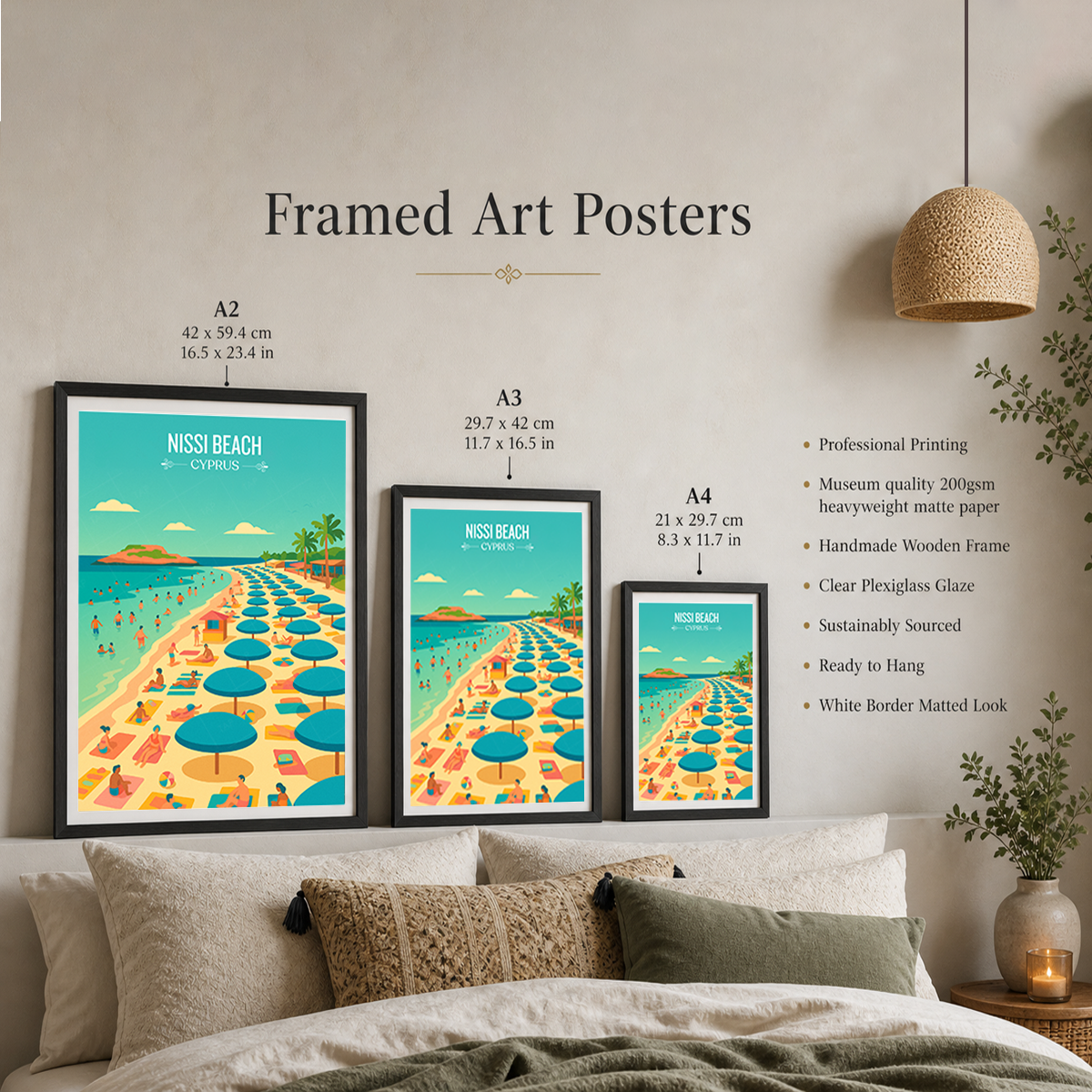 Nissi Beach - Cyprus - Travel Wall Art Print - Art Print - Travel Art Poster