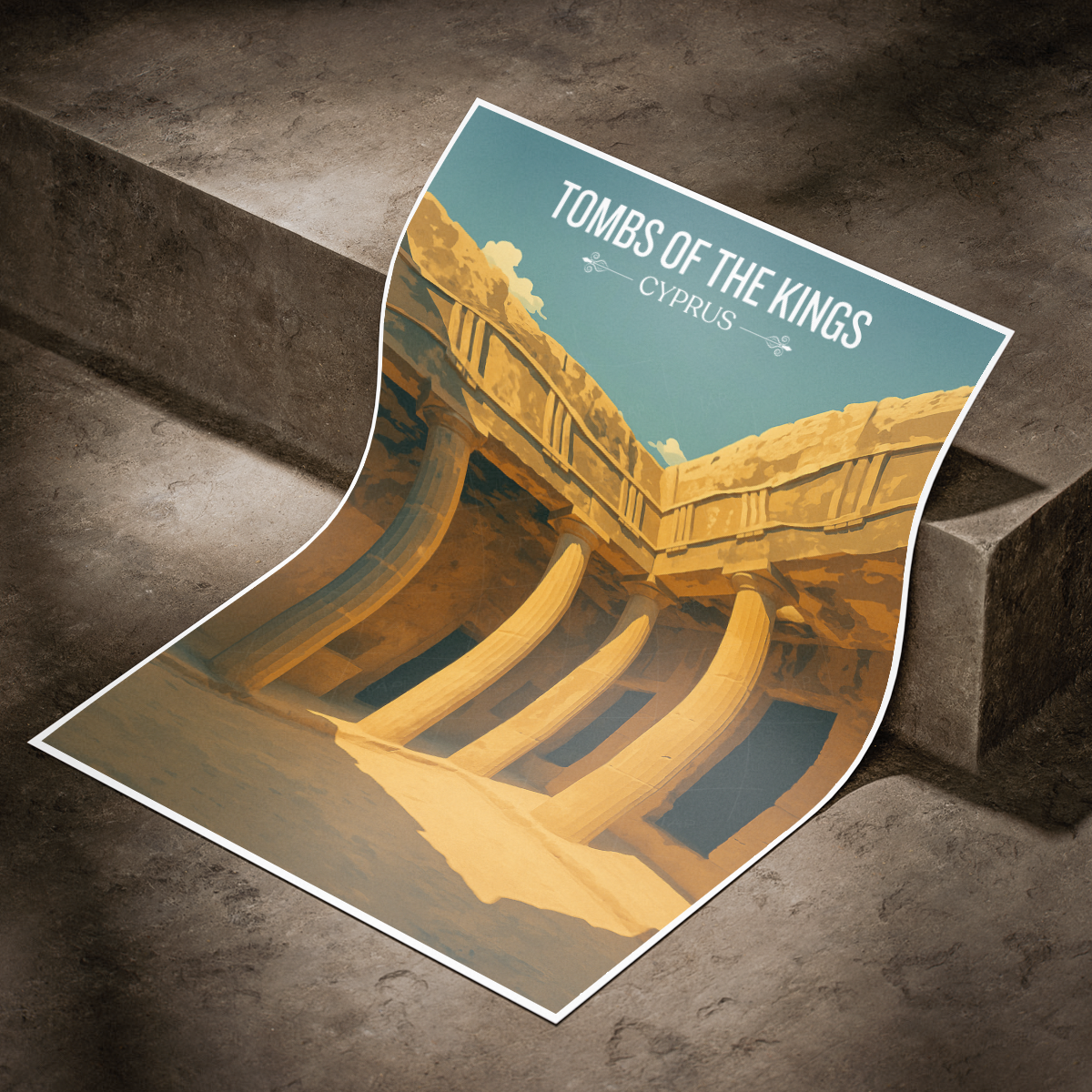 Tombs of Kings - Cyprus - Travel Wall Art Print - Art Print - Travel Art Poster