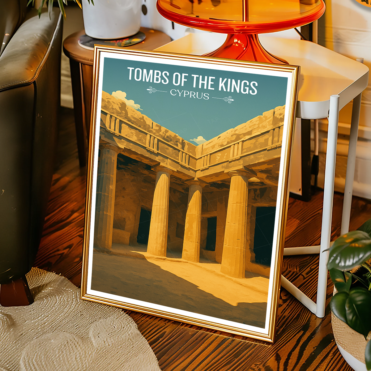 Tombs of Kings - Cyprus - Travel Wall Art Print - Art Print - Travel Art Poster