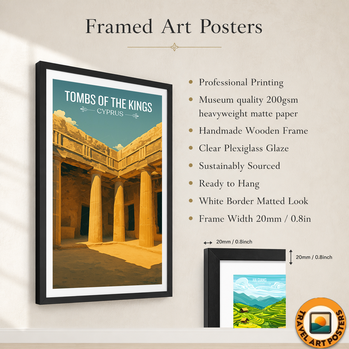 Tombs of Kings - Cyprus - Travel Wall Art Print - Art Print - Travel Art Poster