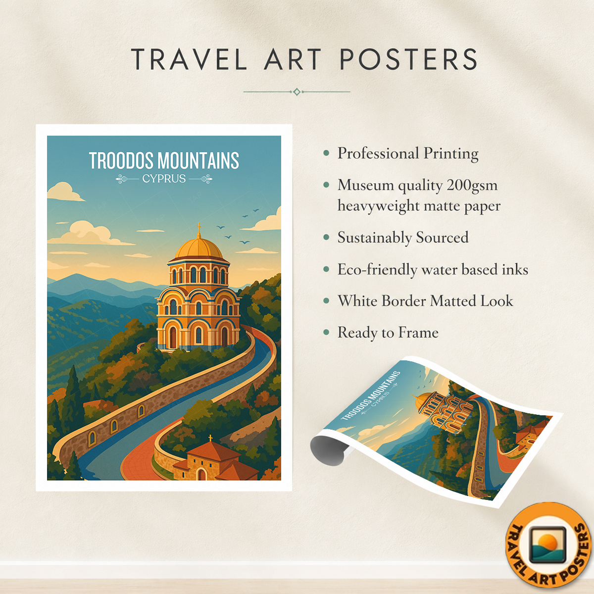 Troodos Mountains - Cyprus - Travel Wall Art Print - Art Print - Travel Art Poster
