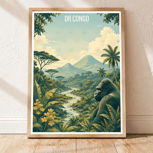 DR Congo travel poster – artwork presentation view 1
