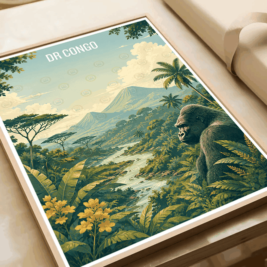 DR Congo travel poster – artwork presentation view 2