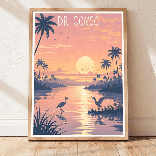 DR Congo travel poster – artwork presentation view 1