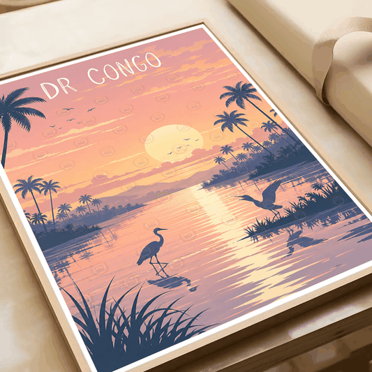 DR Congo travel poster – artwork presentation view 2