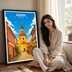 Aabenraa - Denmark - Travel Poster Vintage Style Wall Art Print