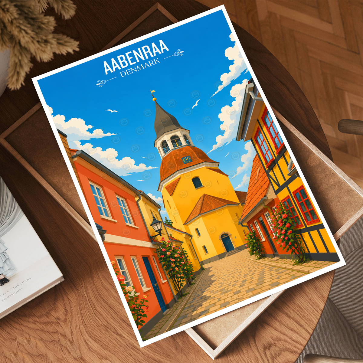 Aabenraa - Denmark - Travel Poster Vintage Style Wall Art Print