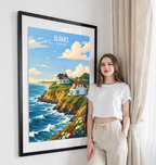 Blånæs - Denmark - Travel Poster Vintage Style Wall Art Print