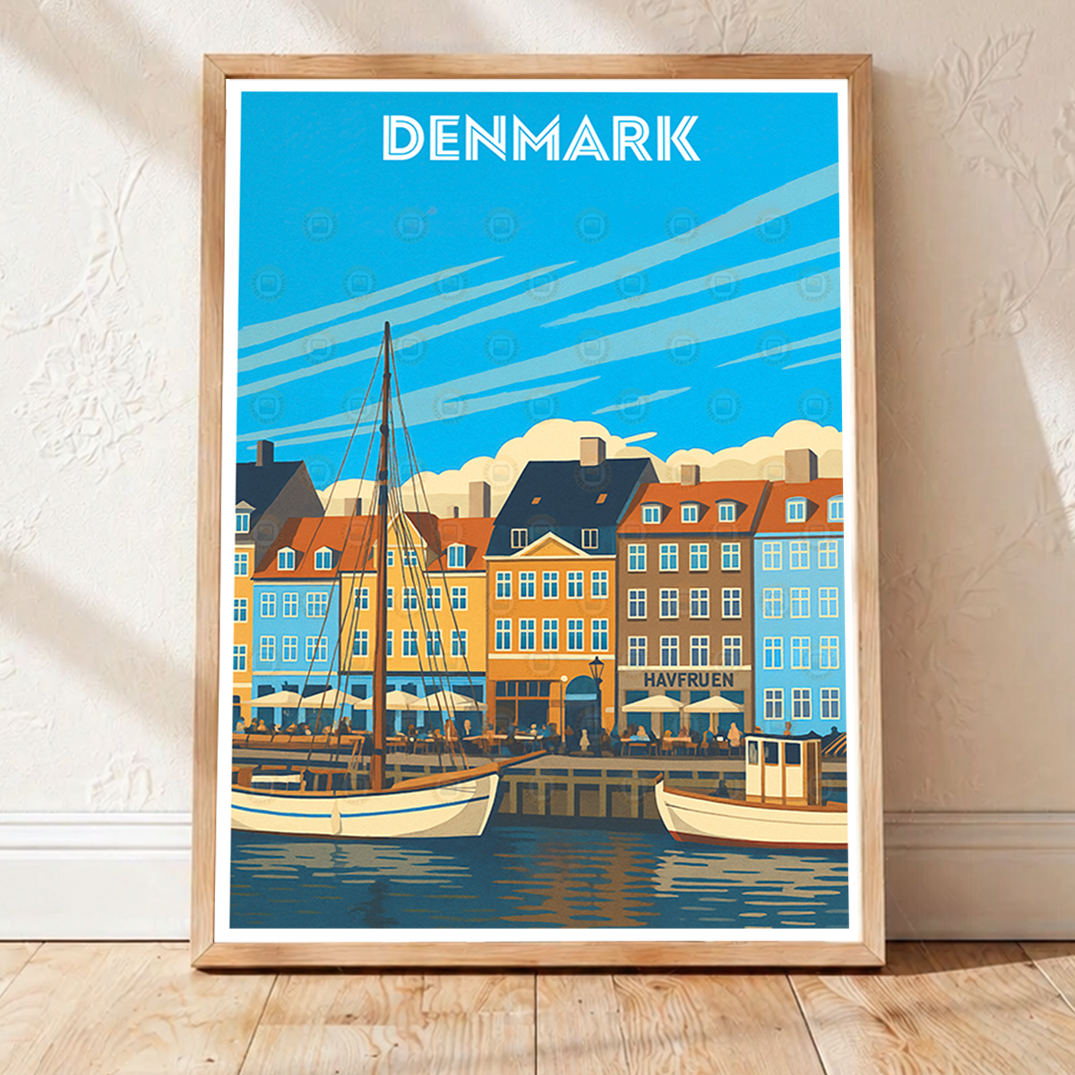 Denmark - Travel Poster Vintage Style Wall Art Print