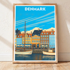 Denmark - Travel Poster Vintage Style Wall Art Print