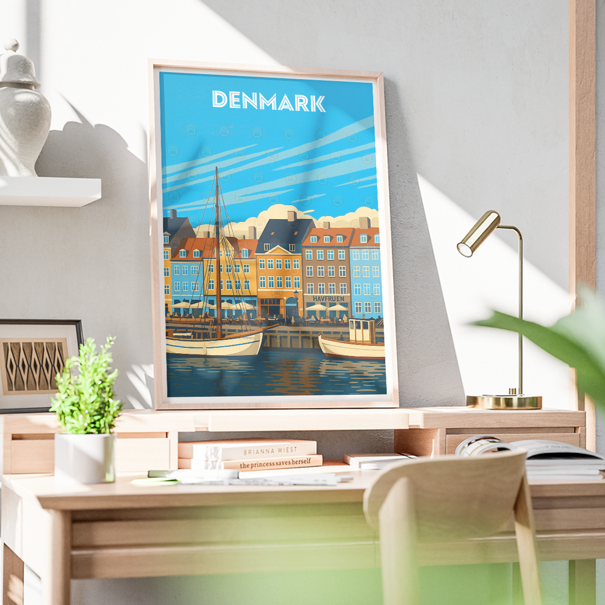 Denmark - Travel Poster Vintage Style Wall Art Print