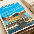 Denmark - Travel Poster Vintage Style Wall Art Print