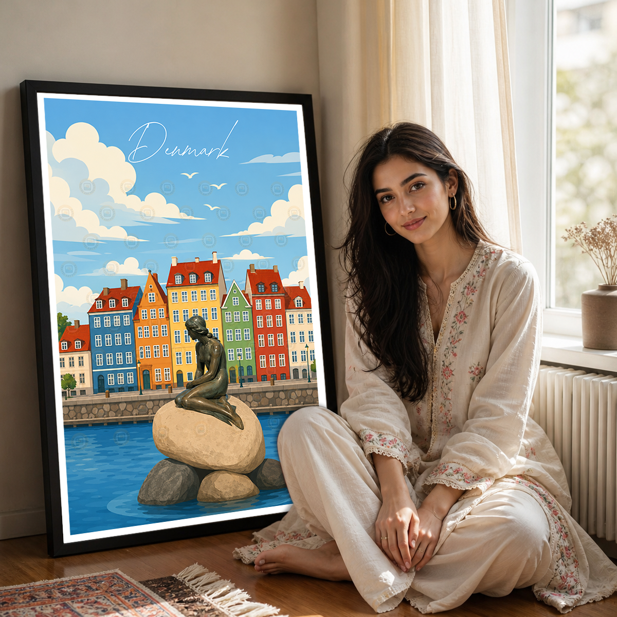 Denmark - Travel Poster Vintage Style Wall Art Print