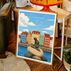 Denmark - Travel Poster Vintage Style Wall Art Print