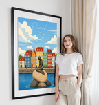 Denmark - Travel Poster Vintage Style Wall Art Print