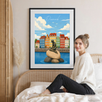 Denmark - Travel Poster Vintage Style Wall Art Print