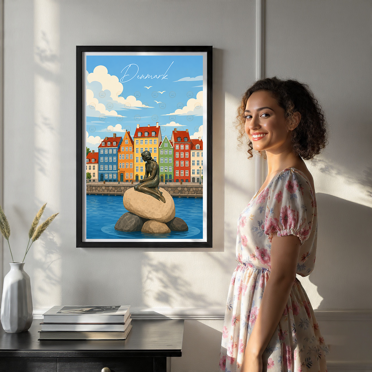 Denmark - Travel Poster Vintage Style Wall Art Print