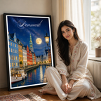 Denmark - Travel Poster Vintage Style Wall Art Print