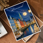 Denmark - Travel Poster Vintage Style Wall Art Print