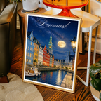 Denmark - Travel Poster Vintage Style Wall Art Print