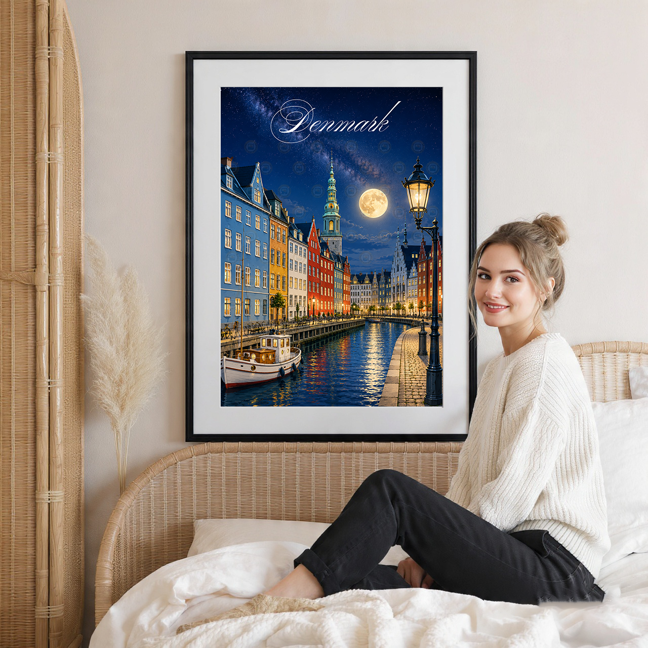 Denmark - Travel Poster Vintage Style Wall Art Print