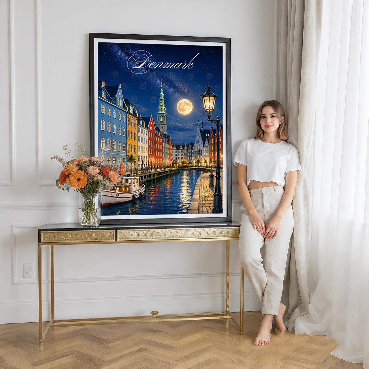 Denmark - Travel Poster Vintage Style Wall Art Print