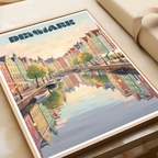 Denmark - Travel Poster Vintage Style Wall Art Print