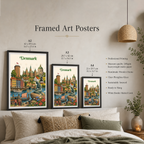 Denmark - Travel Poster Vintage Style Wall Art Print