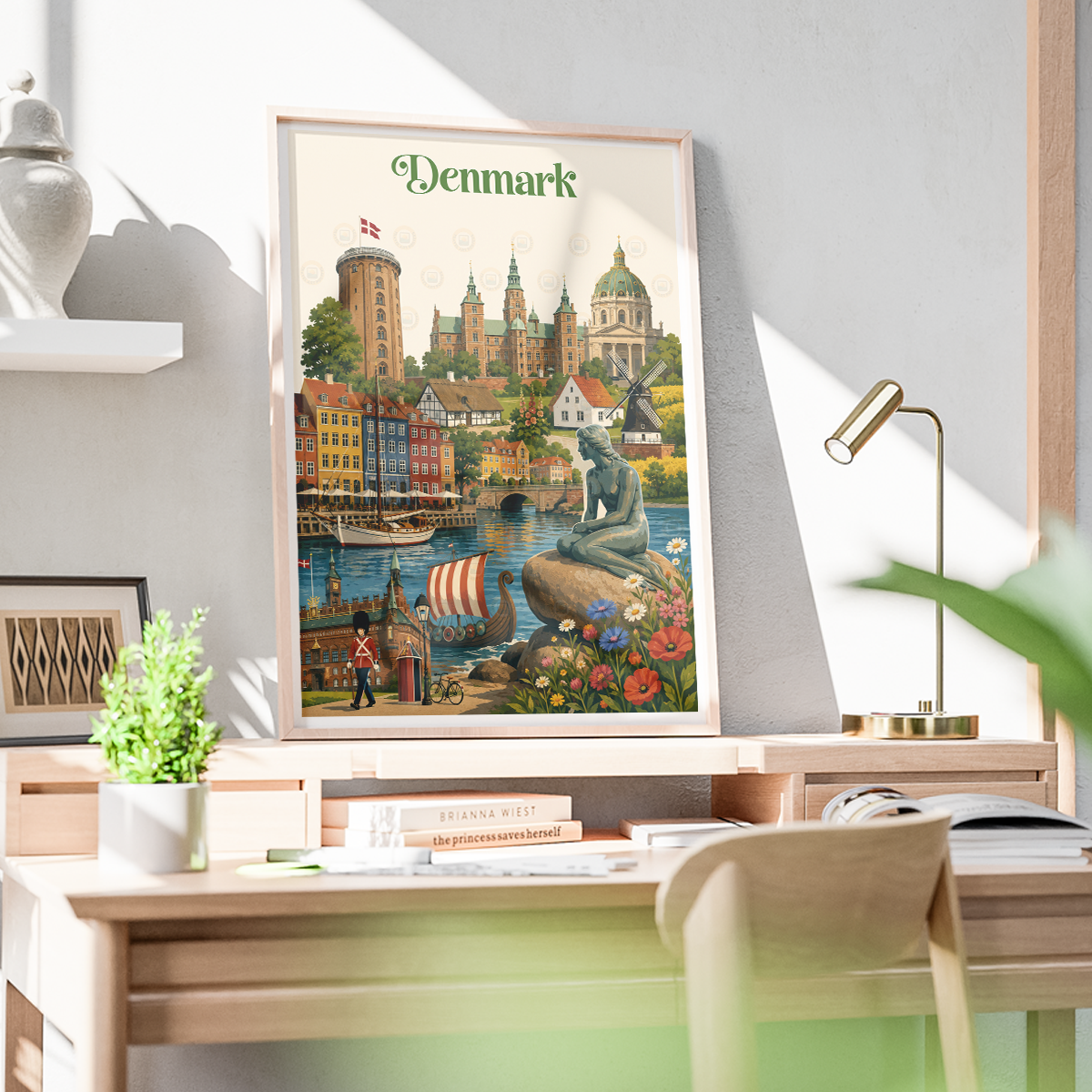 Denmark - Travel Poster Vintage Style Wall Art Print
