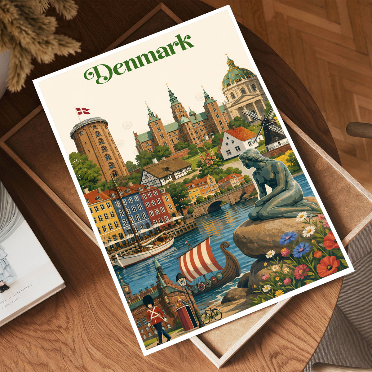 Denmark - Travel Poster Vintage Style Wall Art Print