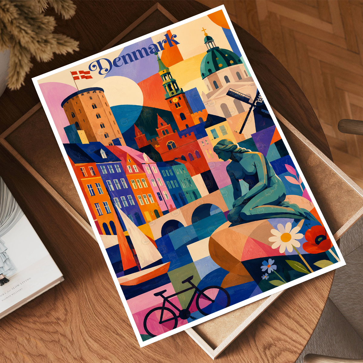 Denmark - Travel Poster Vintage Style Wall Art Print