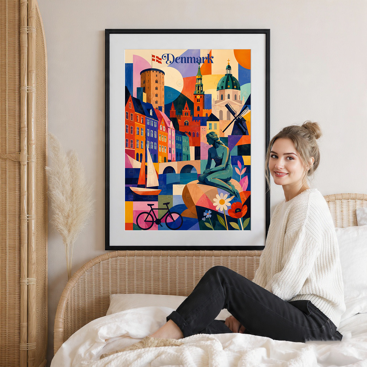 Denmark - Travel Poster Vintage Style Wall Art Print