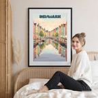 Denmark - Travel Poster Vintage Style Wall Art Print